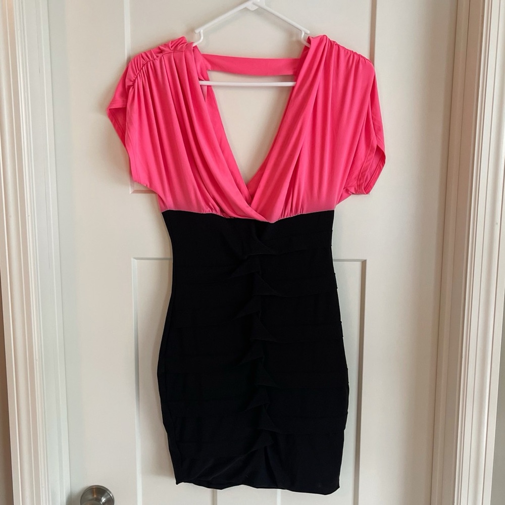 Black & Pink Mini Dress